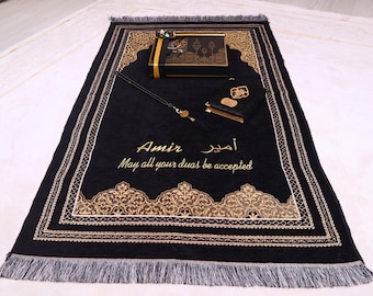 Personalized Islamic Gift Set, Prayer Rug Quran Tasbeeh, Ramadan Eid Wedding Birthday Mother's Father's Valentine's Anniversary Days Gifts