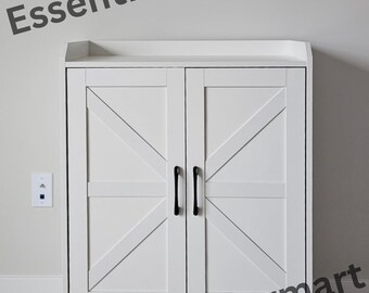White Wood & Metal Shoe Cabinet | Entryway Organizer, Adjustable Shelves