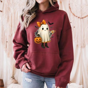 Halloween Ghost Comfort Colors Shirt, Cute Ghost Shirt, Halloween Hoodie, Cute Fall Shirt, Spooky Season Shirt, Halloween Sweatshirt