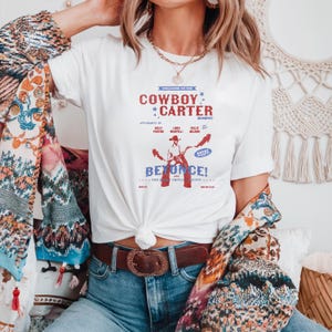 Maglietta vintage Beyonce Cowboy Carter, unisex, a maniche corte, tutte le taglie