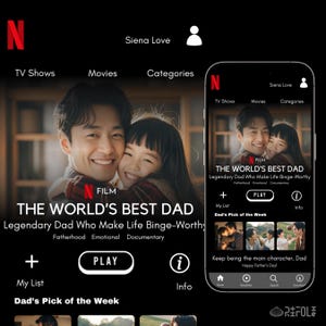 Vatertagskarte Vatertag eCard Animiertes Video Netflix inspiriert DadFlix bearbeitbare Vorlage Digital druckbare alles Gute zum Vatertag Geschenk