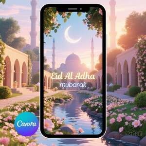 Convite para Eid al-Adha, Convite em Vídeo para Eid Adha Mubarak, Convite Islâmico para o Feriado Muçulmano, Celebração do Eid Adha