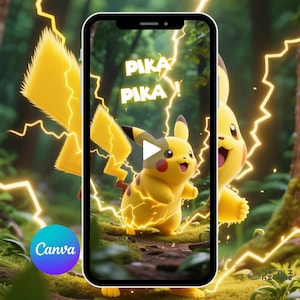 Pokemon Einladung Pikachu Einladung Pokemon Geburtstag Video Einladung Bearbeitbare Vorlage Pokemon Thema Pokeball Spiel Geburtstagskind lädt ein