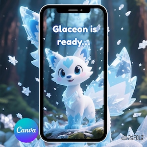 Pokemon Einladung Glaceon Geburtstag Video Einladung Pikachu Thema Pokeball Spiel Geburtstagsparty einladen Magische Schnee Eis Dschungel einladen
