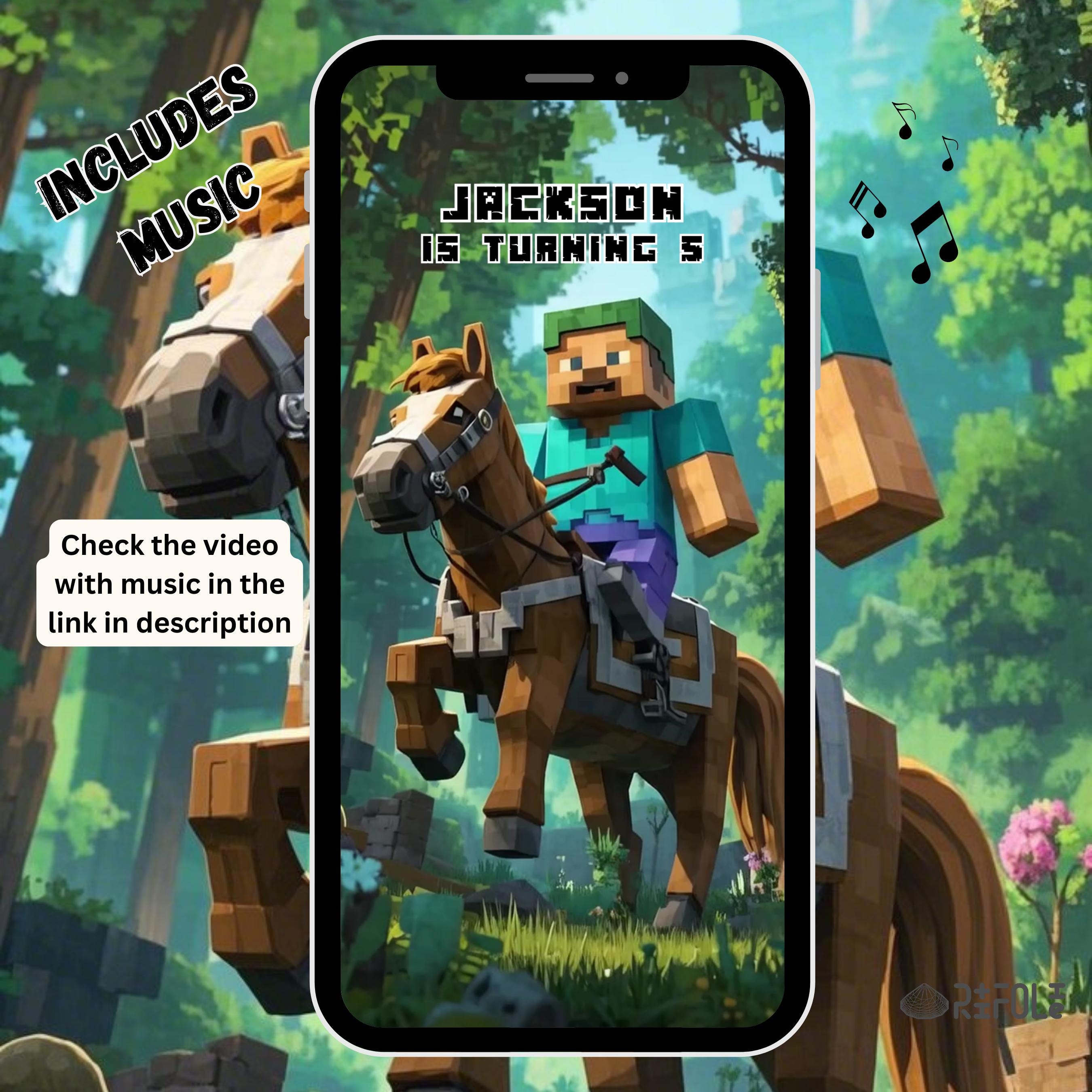 Minecraft Digital Party Invite