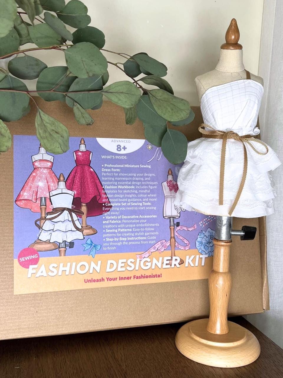 dress design craft making kit Kids Sewing and Fashion |adjustable Mini Mannequin + Patterns, Tools & Fabrics. Creative Gift Waist Inches:32 utcoco Womens Casual Belted MotionRib Diy ready styles