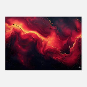 Firestorm Canvas Art: Abstract Red, Orange, Gold - Bold Home Decor