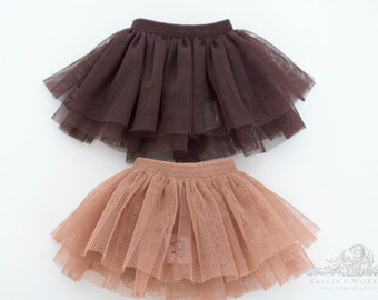 Soft tulle mesh skirts for Mini Super Dollfie MNF Minifee Moe A-line Fairyland MSD Volks Bluefairy