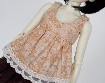 LIMITED - Beige top for slim Mini Super Dollfie MNF Minifee Luts Soom Fairyland MSD