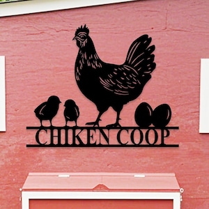 Benutzerdefinierte Hühnerhof Metallschild, Hühnerstall Schild, personalisierte Hühnerhof Zeichen, Bauernhof Coop Zeichen, Hühnerstall Dekor, Muttertagsgeschenk
