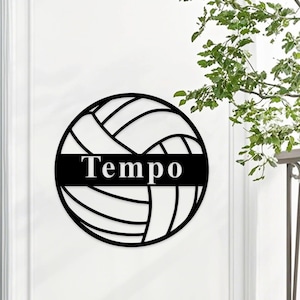 Personalized Volleyball Name Sign, Custom Volleyball Metal Wall Art, Bedroom Volleyball Decor, Volleyball Metal Sign, Volleyball Player Gift