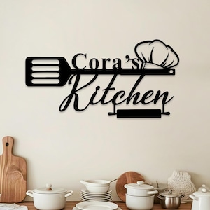 Personalized Family Kitchen Sign, Custom Kitchen Metal Wall Art, Kitchen Decor, Metal Kitchen Sign,  Cooking Lover Gift,Birthday Gifts