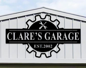 Gift for Men,Personalized Garage Metal Wall Art,Dad Man Cave,Workshop Decor,Garage Name Sign,Car Shop Decor,Mechanic Gifts,Fathers Day Gift