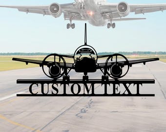 Personalized Airplane Metal Sign,Aircraft Name Sign,Custom Aviation Gift,Pilot Name Sign,Airforce Wall Art,Man Cave,Aircraft Hangar Decor