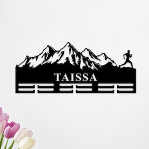 Custom Running Medal Hanger,Trail Runner Medal Holder,Mountain Runner Medal Display,Ribbons Medal Display Award Gift,Running Gifts