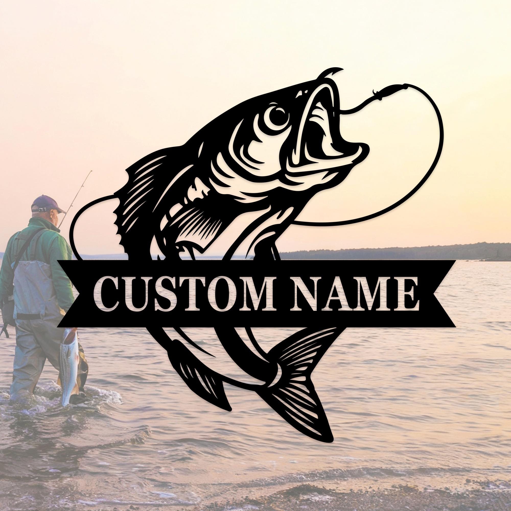 Fish Metal Name Sign,walleye Fish Decor,fishing Name Sign,custom Fish ...
