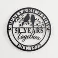 Custom 50th Anniversary Lovebirds Metal Sign,Personalized 40 Years Wedding Gift,25 Years Together,Family Name Sign,Wall Art Sign For Parents product logo