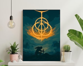 Elden Ring Minimalist Poster: Video Game Wall Art (Digital Download)