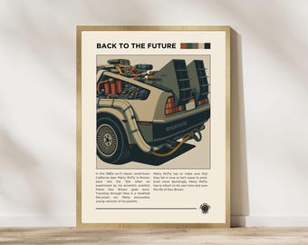 Back To The Future Retro Minimalist Movie Poster Gift Digital Printable Poster Movie Prints Wall Art Office Home Decor Instant Download PDF
