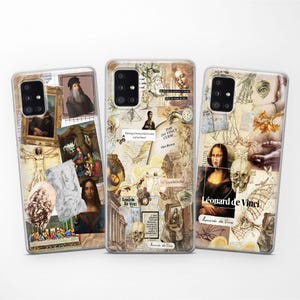 Leonardo Renaissance Art Phone Case fits Samsung S25 Ultra S24 FE S23 S22 S21 fit Samsung A56 A55 A54 A53 A52s A36 A35 A16 A15 A14