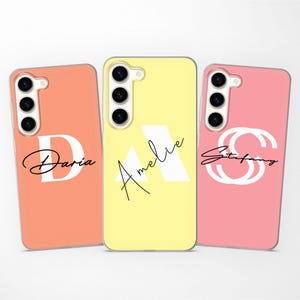 Benutzerdefinierte Minimalist Pastell Handyhülle passend für Samsung S25 Ultra S24 FE S23 S22 S21 passend für Samsung A56 A55 A54 A53 A52s A36 A35 A16 A15 A14