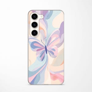 Pastel Butterfly Nature Elegant Phone Case fits Samsung S25 S24 S23 Ultra S22 S21 S20 FE fit Samsung A56 A55 A54 A53 A52 A35 A16 A15 A14