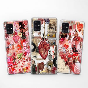 Heart Aesthetic Collage Phone Case fits Samsung S25 Ultra S24 FE S23 S22 S21 fit Samsung A56 A55 A54 A53 A52s A36 A35 A16 A15 A14