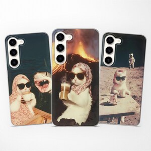 Comic Meme Cat Animals Aesthetic Phone Case fits Samsung S25 Ultra S24 FE S23 S22 S21 fit Samsung A56 A55 A54 A53 A52s A36 A35 A16 A15 A14