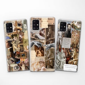 Art Collage Renaissance Phone Case fits Samsung S25 Ultra S24 FE S23 S22 S21 fit Samsung A56 A55 A54 A53 A52s A36 A35 A16 A15 A14