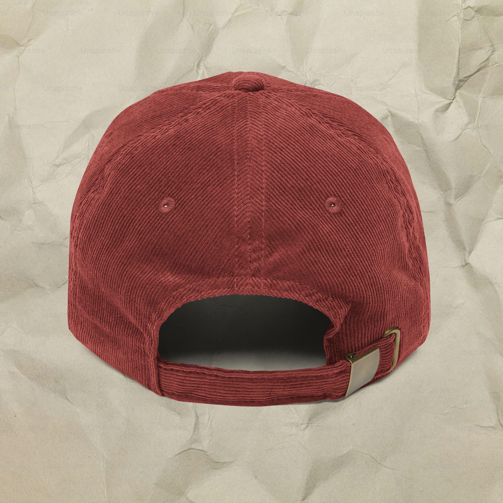 Embroidered Vintage Cap, Bacon Pun Hat, Corduroy Baseball