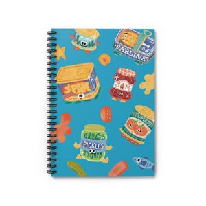 Kleurrijk spiraalvormig notitieboek voor fijnproevers - schattig ontwerp voor ingeblikte goederen, perfect voor fijnproevers, dagboeken, geschenken, schoolbenodigdheden, schetsen