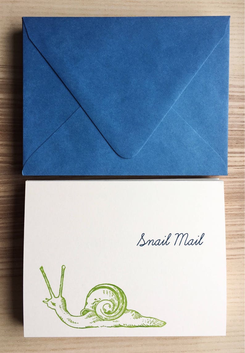 Snail Mail Card, Thinking of You, Friendship Card, Vintage Card, Every Day Greeting Card, All Occasion Card, Pen Pal Card, Handmade Card image 3