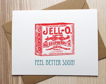 Get Well Card, Get Well Soon, Feel Better Card, Feel Better Soon, Foodie Card, Food Pun Card, Funny Get Well Card, Handmade Get Well Card