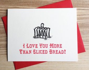 I Love You Card, Food Pun Card, Valentines Day Card, Funny Valentines Day, First Valentines Day, Vintage Valentine, Anniversary Card