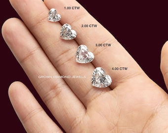 IGI Certified Heart cut Lab Grown Diamond, Lab Created Heart Shape Loose Diamond, Heart Cut CVD Diamond Heart cut White LabGrownDiamond
