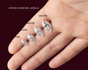 IGI Certified Marquise Cut Lab Grown Loose Diamond/ 0.50 To 10.00 CT Solitaire Lab Diamond/ Eco Friendly Diamond For Wedding Gift