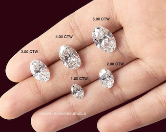 Oval Cut Diamond For Personalized Jewelry, 0.50 To 10.00 Carat IGI Certified Diamond, Eco Friendly Loose Diamond, Man Made Lab Grown Diamond