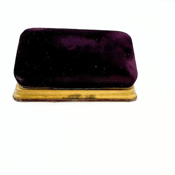 Vintage 40s Velvet Jewelry Box | Benrus Watch Box… - image 4