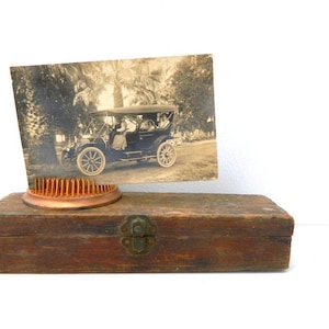 Vintage Fotografie Postkarte | RPP echte Fotopostkarte |  Frühes 1900s Automobile | Familien Sonntags Autofahrt