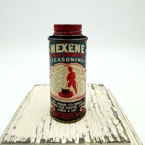 Vintage 20er - 30er Jahre Mexene Chilipulver Blechdose | Sammler Gewürzdose