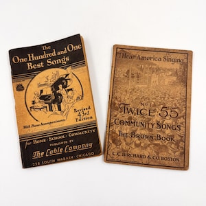 Libri di canzoni d&#39;epoca / Lotto di 2 libri di musica con copertina morbida