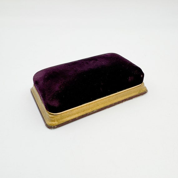 Vintage 40s Velvet Jewelry Box | Benrus Watch Box… - image 2