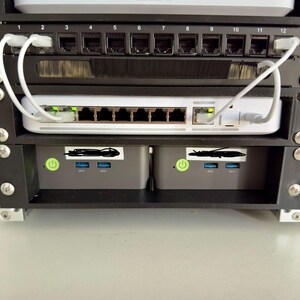 10" Rackmount Panel für UniFi USW-Flex-2.5G-8 | PETG 10 Zoll Rack Adapter | Ubiquiti Switch Halterung | 3D-Druck Rackmount 11