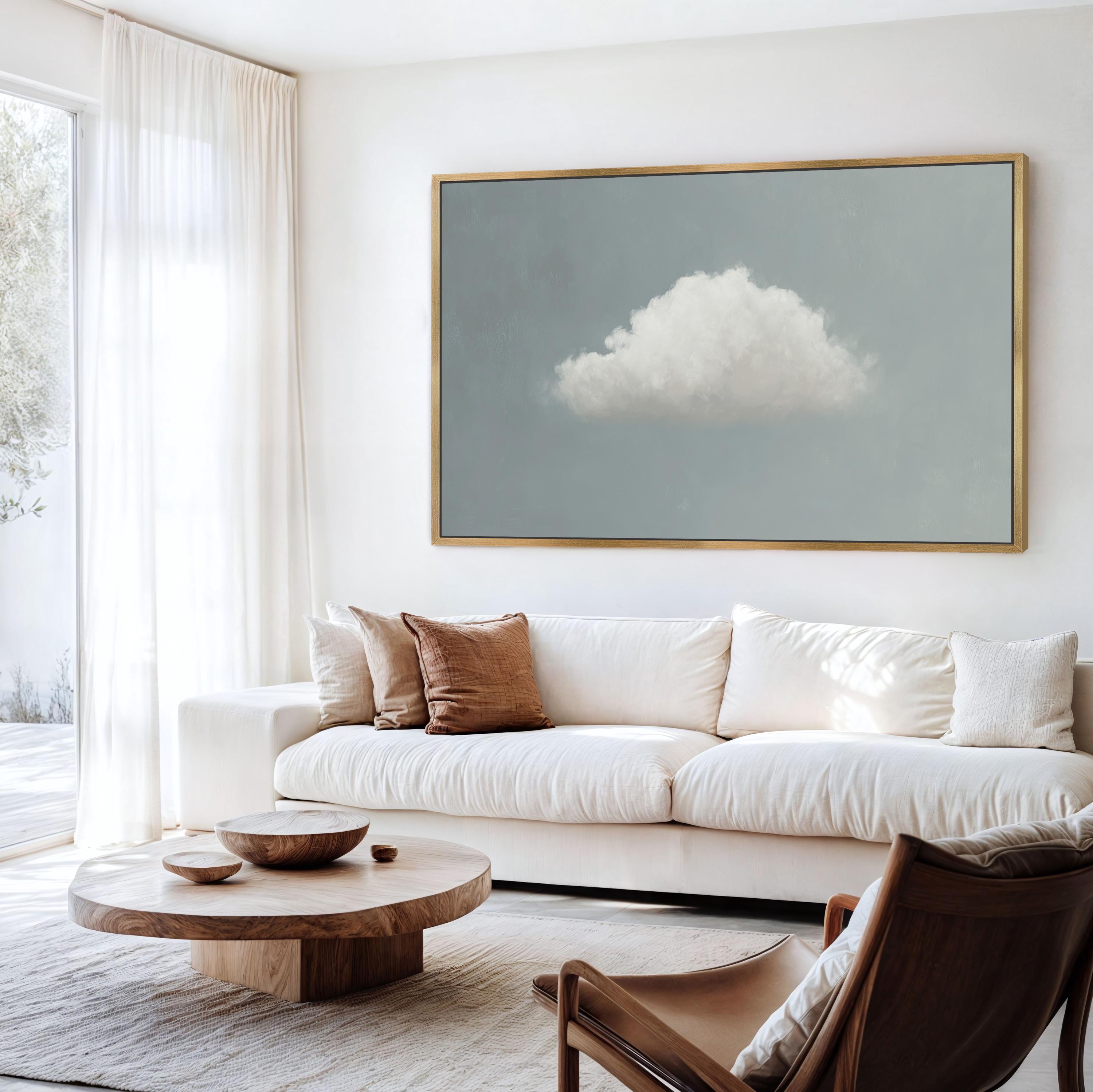Cloud Wall Art Print: Soft Sky Blue - Framed or Unframed Canvas - Etsy