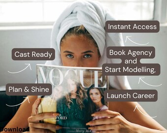 Editorial Modelling Workbook & Creative Direction Planner. Download and Apply. (Digital Download)