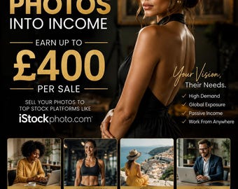 Stock Photography Modelling Workbook & Planner – Earn Income Selling Photos (Digital Download)