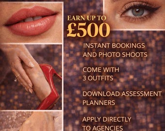 Body Part Modelling Workbook – Portfolio Planner for Commercial Gigs. Download and Apply. (Digital Download)