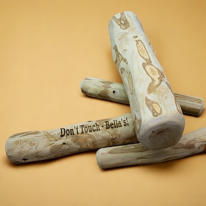 Coffee Wood Dog Chew Stick – Natural Teeth Cleaning Toy, Personalized Engraving Option, Safe & Durable for All Breeds