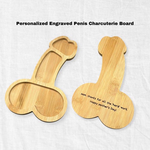Engraved Penis Charcuterie Board, Funny Gag Gift