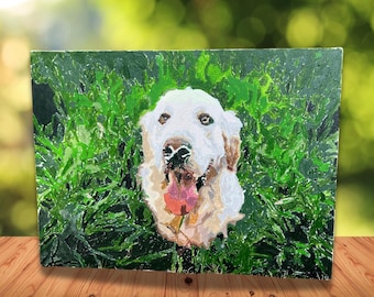 Kit de pintura por números para retrato personalizado de animal de estimação, transforme sua foto em pintura.